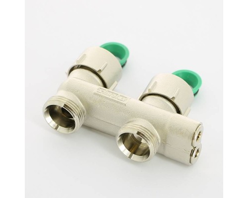 Узел прямой Simplex перекрёстный D2/50 НВ 3/4" х 3/4"ЕК радиаторный со встроенными вентилями с адаптерами