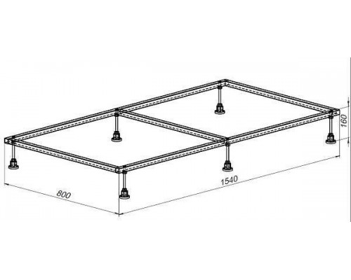 Allen Brau Каркас для поддона 154x80x16h см 8.00008
