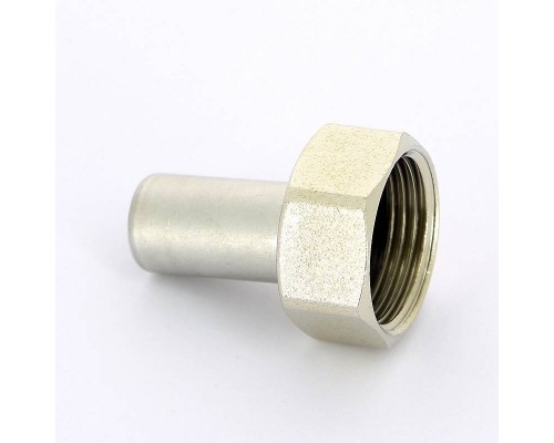Муфта-вставка с накидной гайкой Sanpress Inox Viega 15х3/4" ВР нерж. сталь плоская прокладка
