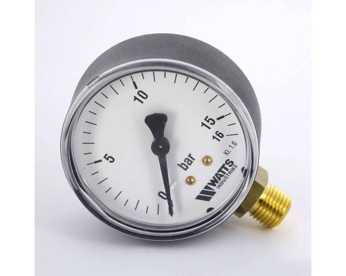 Манометр радиальный F+R200 WATTS Ind 1/2" 80 мм 16 бар