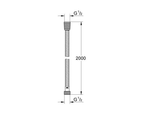 Душевой шланг GROHE VitalioFlex Metal Long-Life, 2000 мм, металлический, хром (22103000)