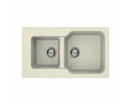 Мойка, OMOIKIRI, Maru, шгв 860-500-220, отверстия для смесителя-6 промаркированных, чаши-2, цвет-ваниль
