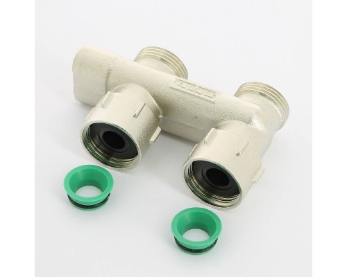 Узел прямой Simplex перекрёстный D2/50 НВ 3/4" х 3/4"ЕК радиаторный со встроенными вентилями с адаптерами