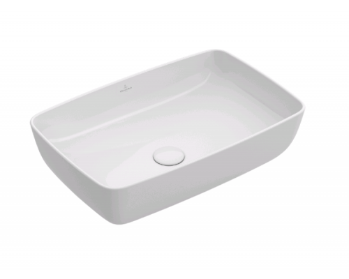 Раковина, Villeroy&Boch, Artis, шгв 580-380-125, отверстия для смесителя-отсутствуют, цвет-альпийский белый