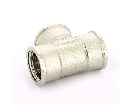 Тройник В никелированный TIEMME 1/2" Тройник В никелированный TIEMME 1/2"