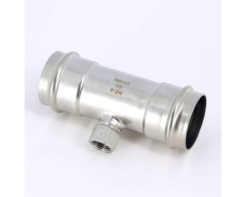 Тройник В-пресс IBP 54 x 1/2" x 54 нерж.сталь Тройник В-пресс IBP 54 x 1/2" x 54 нерж.сталь