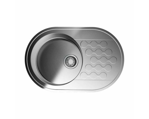 Мойка, OMOIKIRI, Kasumigaura, шгв 650-460-180, отверстия для смесителя-отсутствуют, цвет-нержавеющая сталь