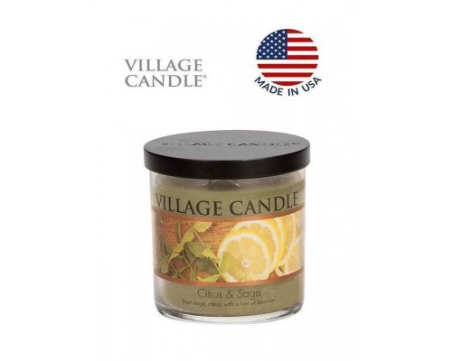 Декоративная свеча Village Candle Цитрус и Шалфей (213 грамм)