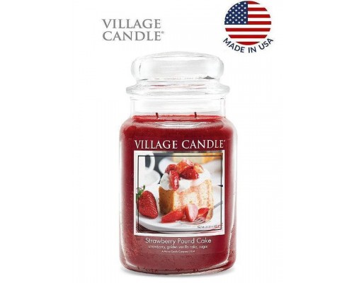 Декоративная свеча Village Candle Клубничный торт (602 грамма)