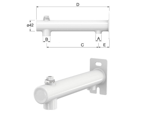 Консоль настенного монтажа Flamco Flexconsole 3/4" х1/2" для 8-25л белая