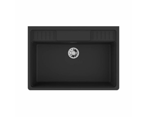 Мойка, OMOIKIRI, kinokawa, шгв 900-635-217, отверстия для смесителя-3 промаркированных, цвет-графит