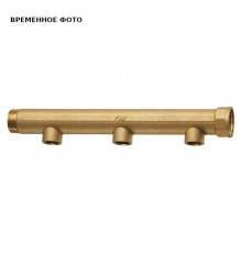Проходной коллектор 1 " (ВР-НР) с 3 отводами 1/2" (ВР) из латуни