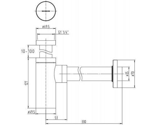 Allen Brau Priority Сифон для раковины, цвет: хром 5.31025-00