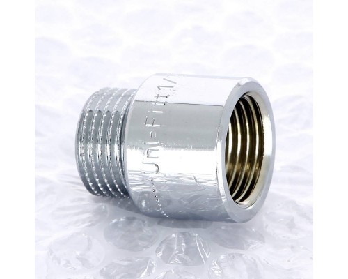 Удлинитель НВ хромированный UNI-FITT 1/2"x20мм Удлинитель НВ хромированный UNI-FITT 1/2"x20мм