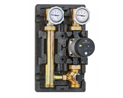 Насосно-смесительная группа Uni-Fitt DN25 с термосмесителем Grundfos UPM3 HYBRID 25-70