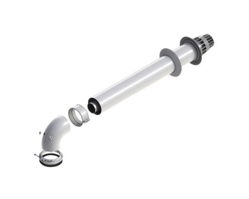 Окончание De Dietrich горизонтальное коаксиальное Д 60/100 мм L= 800 ммPPS/оцинкованная сталь