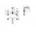 Boheme Venturo Смеситель для раковины на 3 отверстия, цвет: shine gun metall 150-SGM-ICE