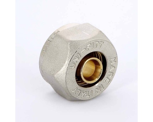 Соединитель обжим-В никелированный евроконус UNI-FITT 16х3/4"ЕК Соединитель обжим-В никелированный евроконус UNI-FITT 16х3/4"ЕК