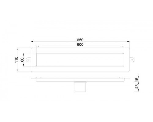 Boheme Premium Linear Душевой лоток 60 см, цвет: chrome 982-60-CR