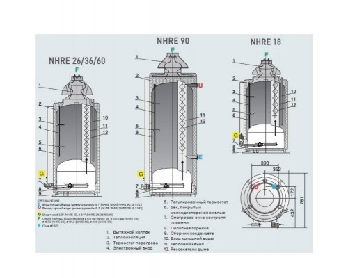 Водонагреватель газовый накопительный Ariston NHRE 60