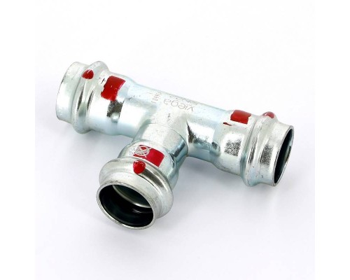 Тройник пресс оцинкованная сталь Prestabo VIEGA 22