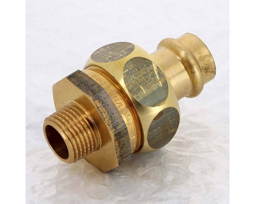 Муфта разъемная пресс-Н плоская прокладка бронза Profipress G VIEGA 18x1/2"