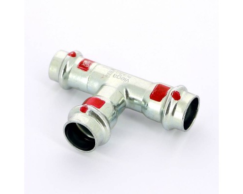 Тройник пресс Prestabo Viega 18х18х15 оцинк.сталь SC-Contur