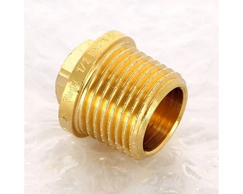 Заглушка Н Viega 1/2" с квадратом и бортиком бронза