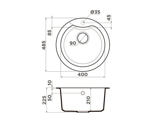 Omoikiri Yasugata 48R-PL Кухонная мойка Tetogranit 48,5x48,5 см, цвет: платина 4993212 Omoikiri Yasugata 48R-PL Кухонная мойка Tetogranit 48,5x48,5 см, цвет: платина 4993212