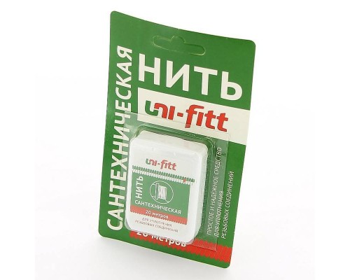 Нить уплотнительная Uni-Fitt для герметизации резьбовых соединений 20 м Нить уплотнительная Uni-Fitt для герметизации резьбовых соединений 20 м