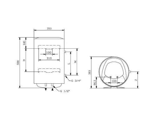 Водонагреватель электрический накопительный Ariston PRO1 R INOX ABS 30л круглый узкий нерж.сталь мех.упр-е Водонагреватель электрический накопительный Ariston PRO1 R INOX ABS 30л круглый узкий нерж.сталь мех.упр-е