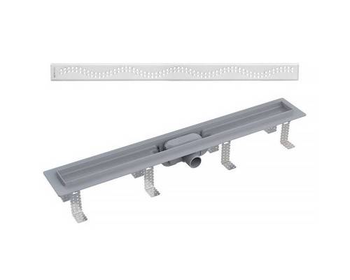Лоток душевой Alcaplast (APZ9) 950 мм с порогами для перф. решетки (с решеткой) нержавеющая сталь Лоток душевой Alcaplast (APZ9) 950 мм с порогами для перф. решетки (с решеткой) нержавеющая сталь