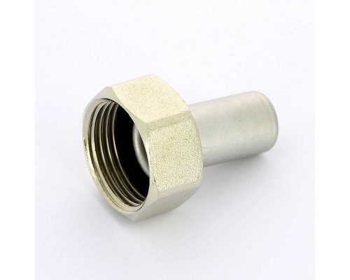 Муфта-вставка с накидной гайкой Sanpress Inox Viega 15х3/4" ВР нерж. сталь плоская прокладка