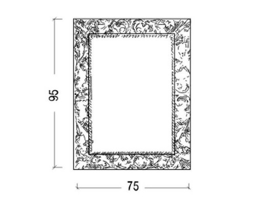 Boheme Neoart Зеркало прямоугольное подвесное 75х5х95h см, цвет: бронза 514