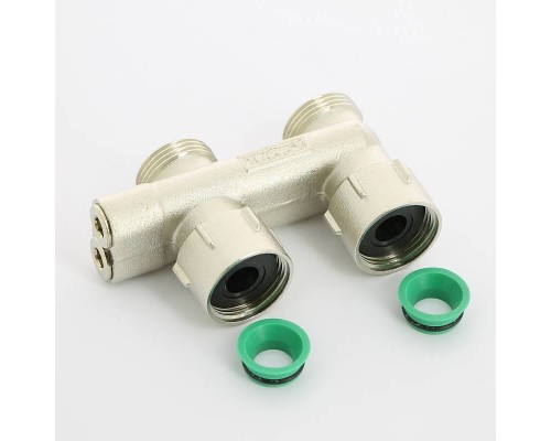 Узел прямой Simplex перекрёстный D2/50 НВ 3/4" х 3/4"ЕК радиаторный со встроенными вентилями с адаптерами