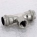 Тройник пресс-В нержавеющая сталь Sanpress Inox VIEGA 22х1/2"х22