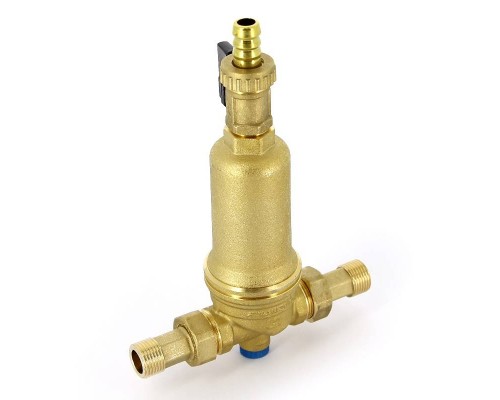 Фильтр промывной Uni-Fitt ВН 1/2" х 3/4" с редукц. соед., со сливным шаровым краном и манометром
