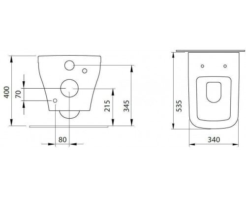 Allen Brau Infinity Чаша для подвесного унитаза 34x53,5x35,5h см, цвет: белый 4.21011.20