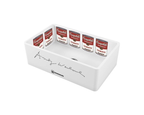 Omoikiri Mikura 76-Warhol Кухонная мойка Natceramic 76x46 см, цвет: белый 4993025