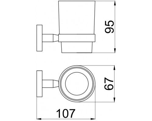 Allen Brau Priority Стакан подвесной 6,7x10,7x9,5h см, цвет: графит браш 6.31002-MG
