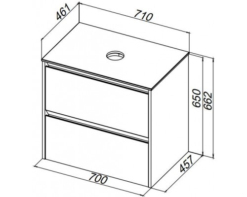 Allen Brau Activity Тумба под раковину 70x46x66,2 см, цвет: белый/олива 1.34011.WM