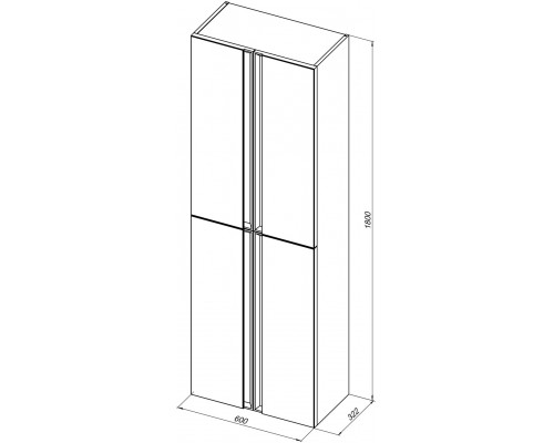 Allen Brau Eclipse Шкаф-пенал подвесной 60x32,2x180h см, цвет: антрацит матовый 1.E1006.AM Allen Brau Eclipse Шкаф-пенал подвесной 60x32,2x180h см, цвет: антрацит матовый 1.E1006.AM