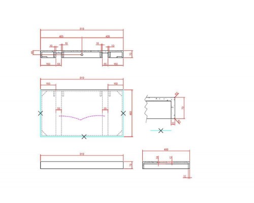 Armadi Art Flat Столешница 81х46х7h см, цвет: nero 869-080-NM Armadi Art Flat Столешница 81х46х7h см, цвет: nero 869-080-NM