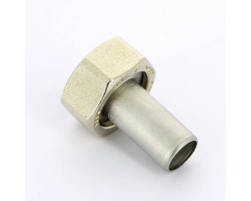 Муфта-вставка с накидной гайкой Sanpress Inox Viega 15х3/4" ВР нерж. сталь плоская прокладка