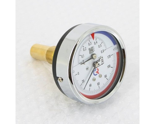 Термоманометр Росма ТМТБ- 31Т.1 63/6 (1/2", 6 бар, 120'С, 2,5) аксиальный