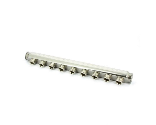 Коллектор ВВ 1" нержавеющая сталь UNI-FITT 9 выходов 3/4"EK