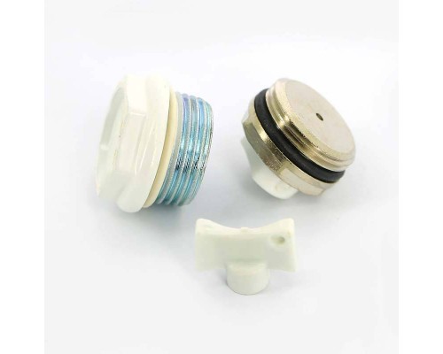 Комплект для подключения радиатора UNI-FITT 1"х3/4" RAL9010