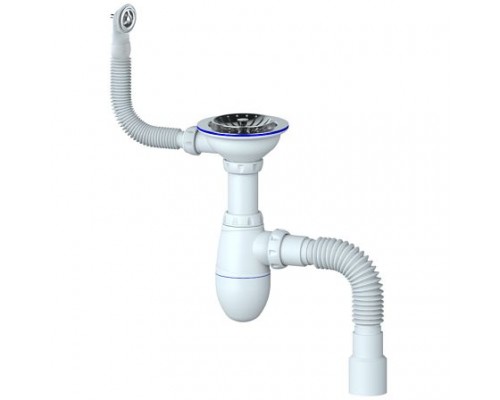 Сифон мойки бут г/пер 3 1/2"x40 гофр 40х40/50 нерж/сетка Unicorn B426 Сифон мойки бут г/пер 3 1/2"x40 гофр 40х40/50 нерж/сетка Unicorn B426