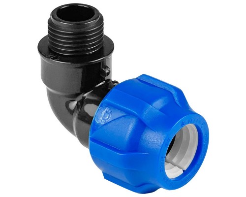 Отвод ПНД компрессионный НР 50*1 1/2" наружная резьба ( Valfex)