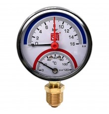 Термоманометр STI радиальный D80 120C 16 bar УП (G1/2)